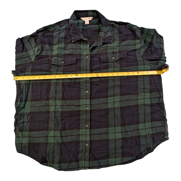 Old Navy Teal and Blue Plaid Shirt - Picture 8 of 8